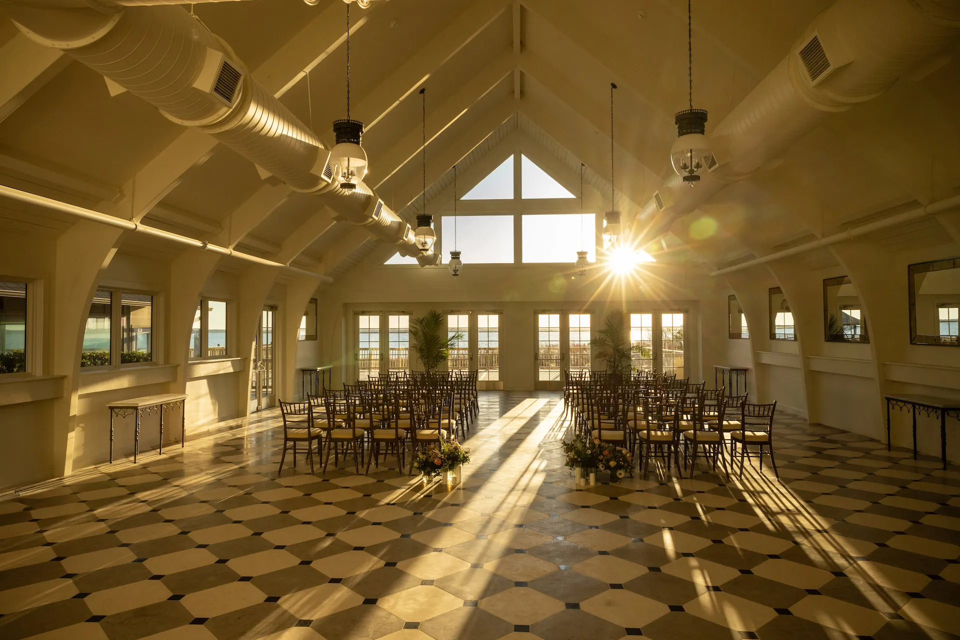 Garden ceremony aisle